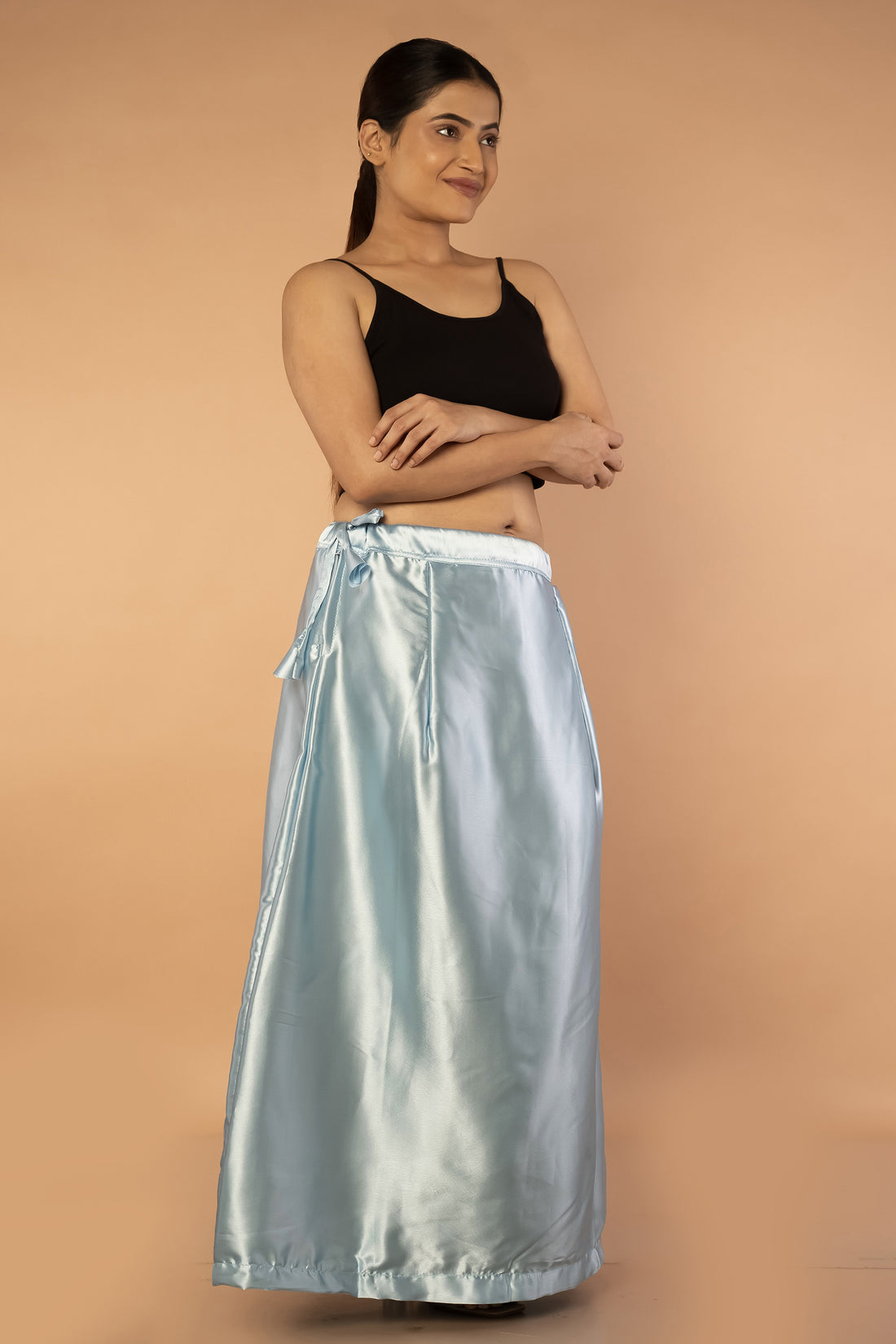 Blue Powder Satin Petticoat