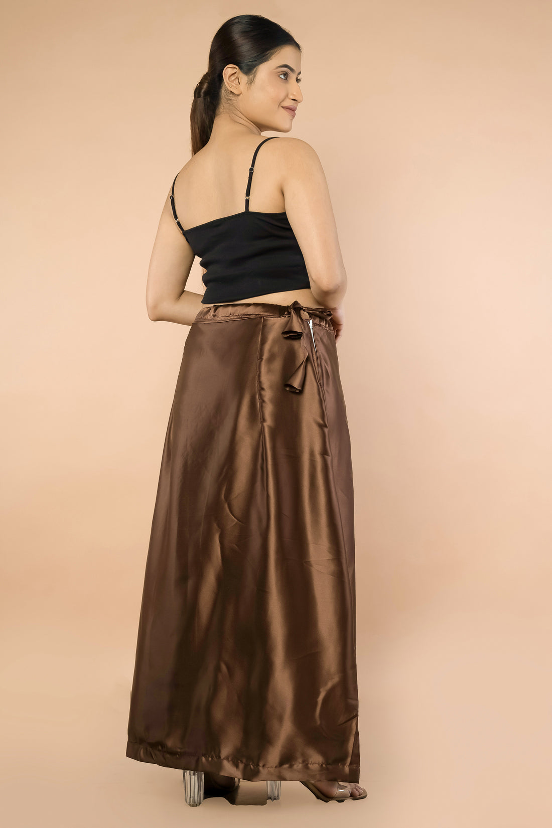 Chocolate Satin Petticoat