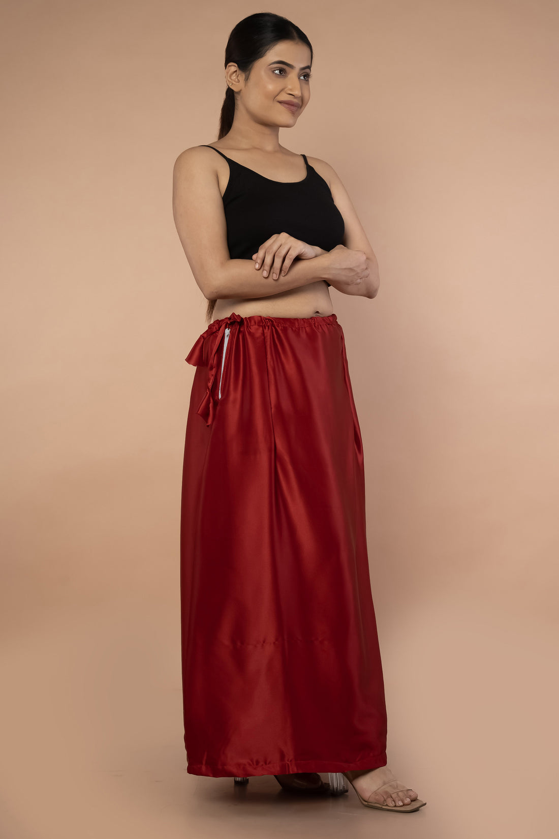 Maroon Satin Petticoat