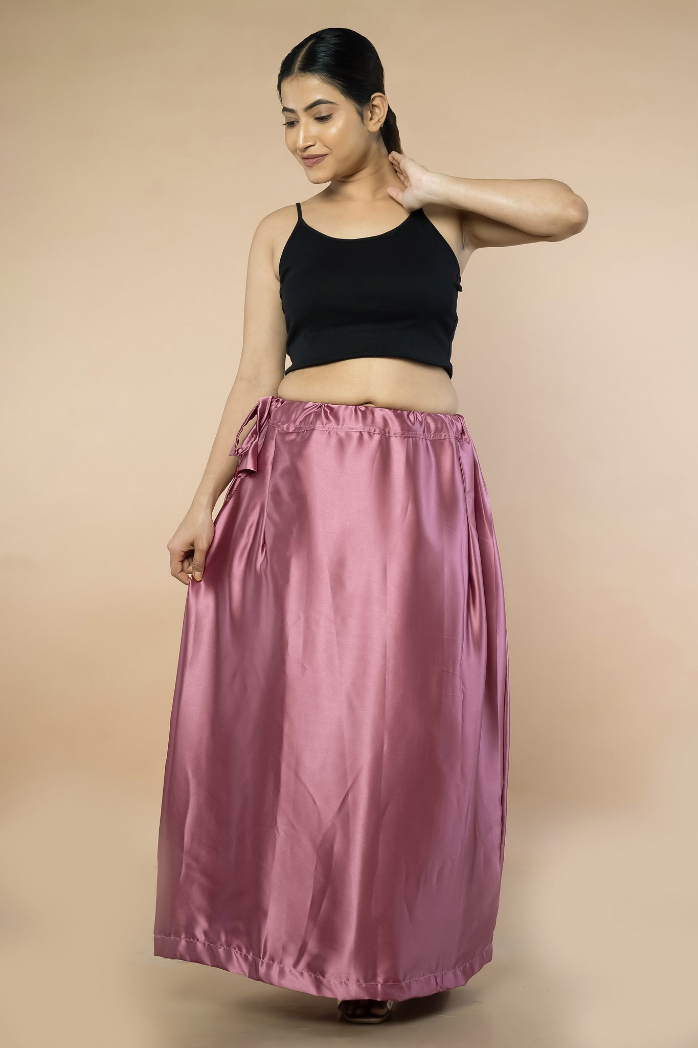 Dusky Pink Satin Petticoat