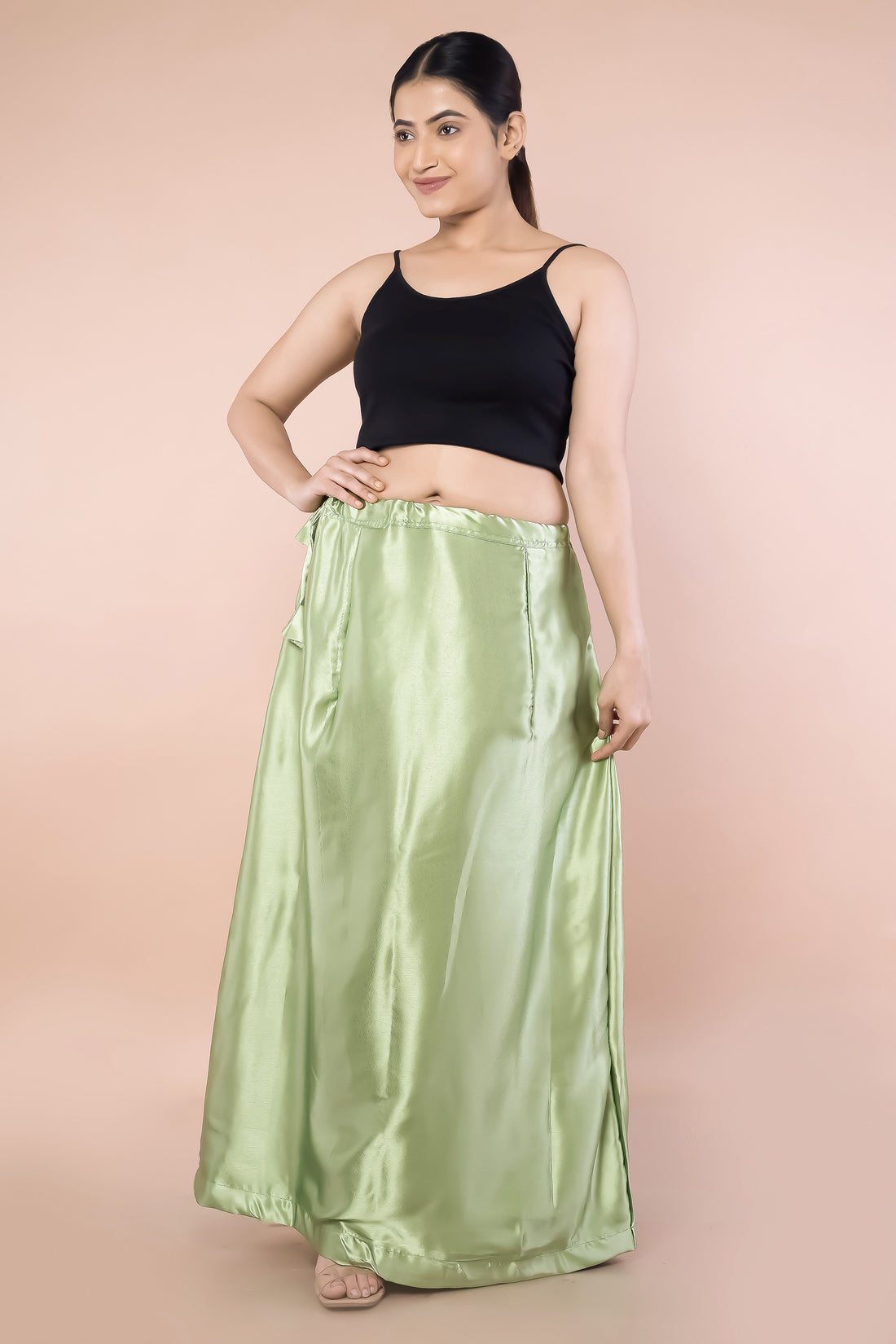 Green Pistahio Satin Petticoat