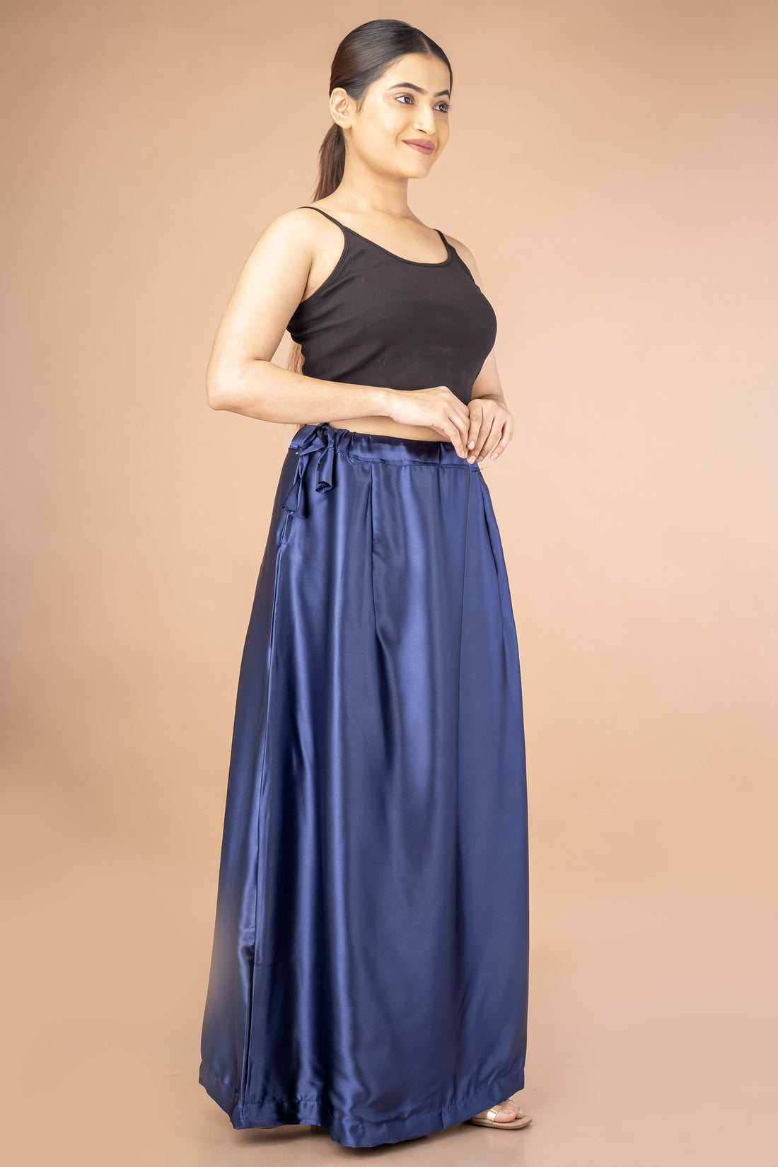 Blue Navy Satin Petticoat