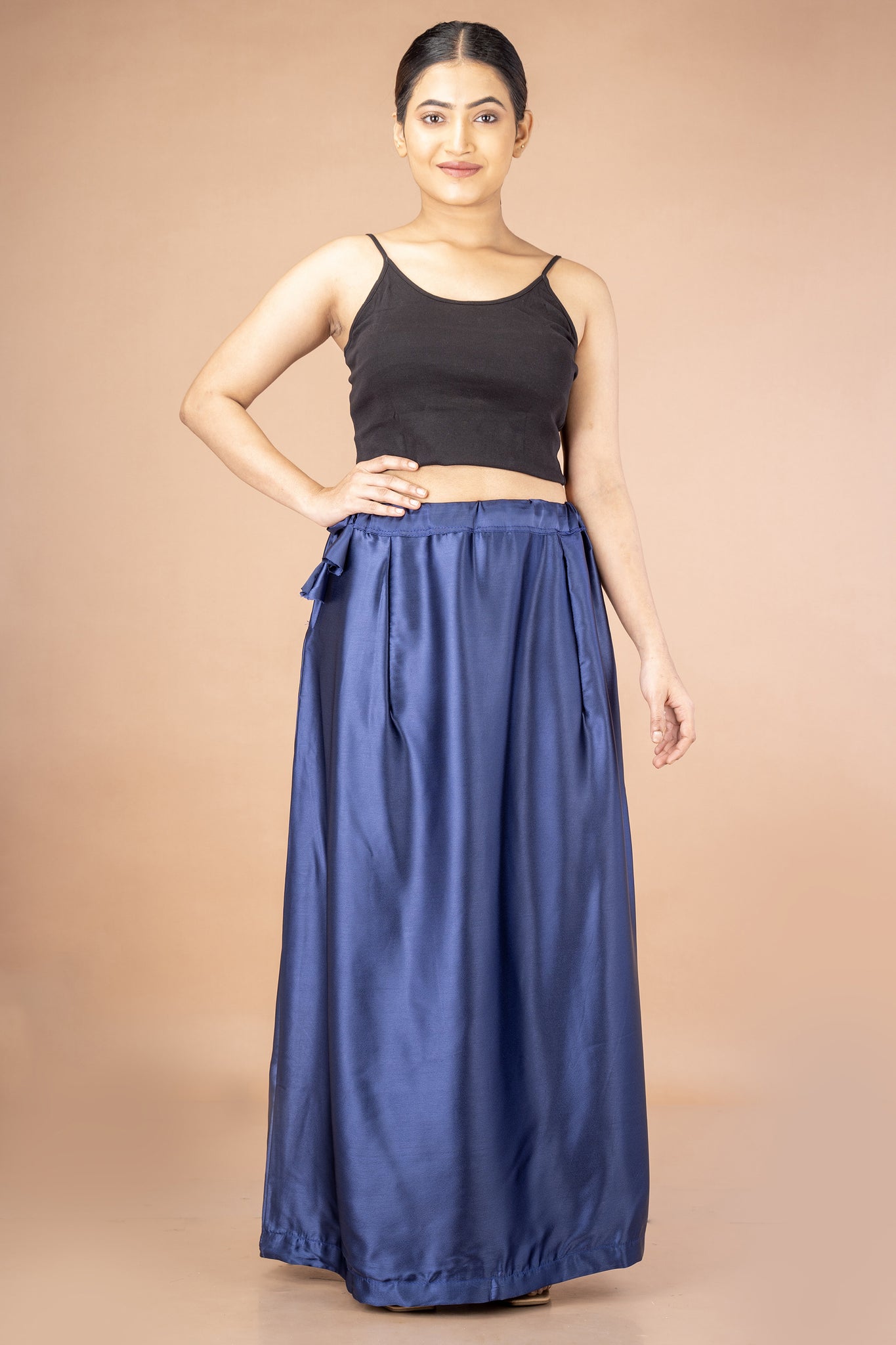 Blue Navy Satin Petticoat