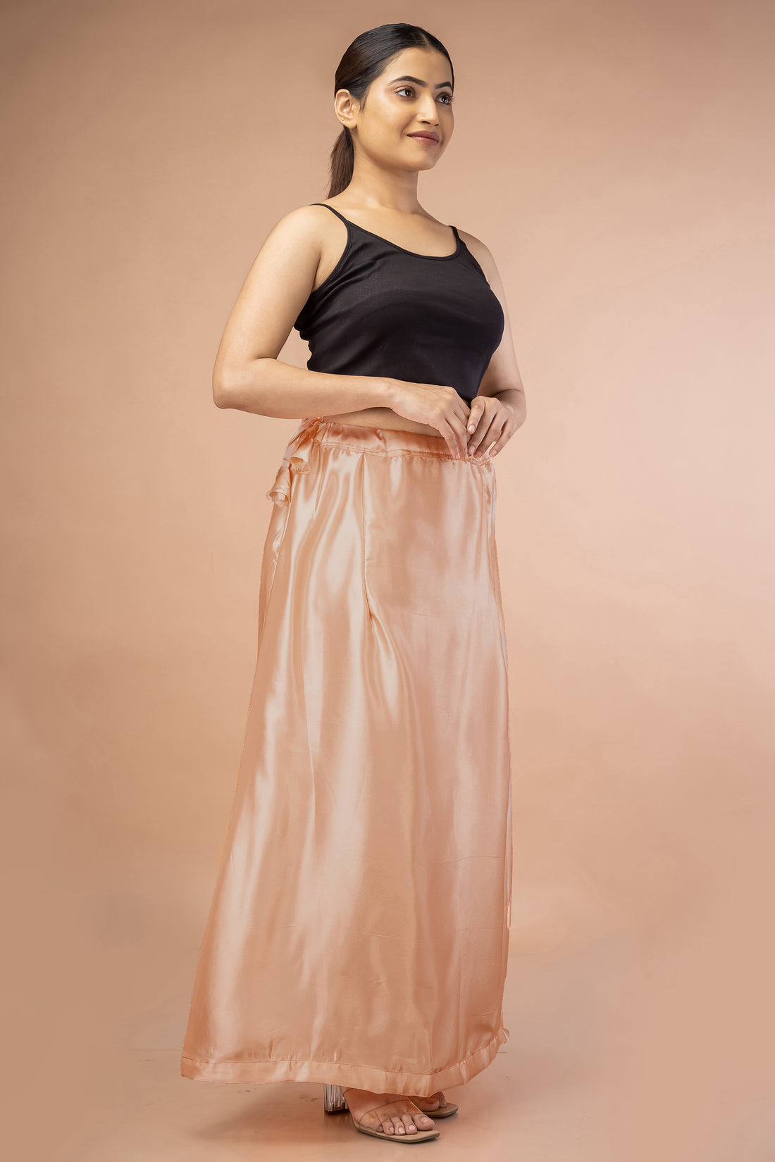 Peach Satin Petticoat