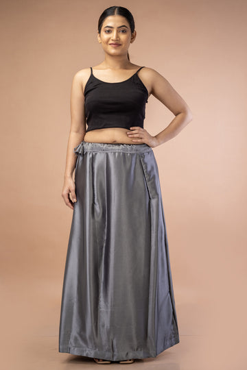 Grey Dark Satin Petticoat